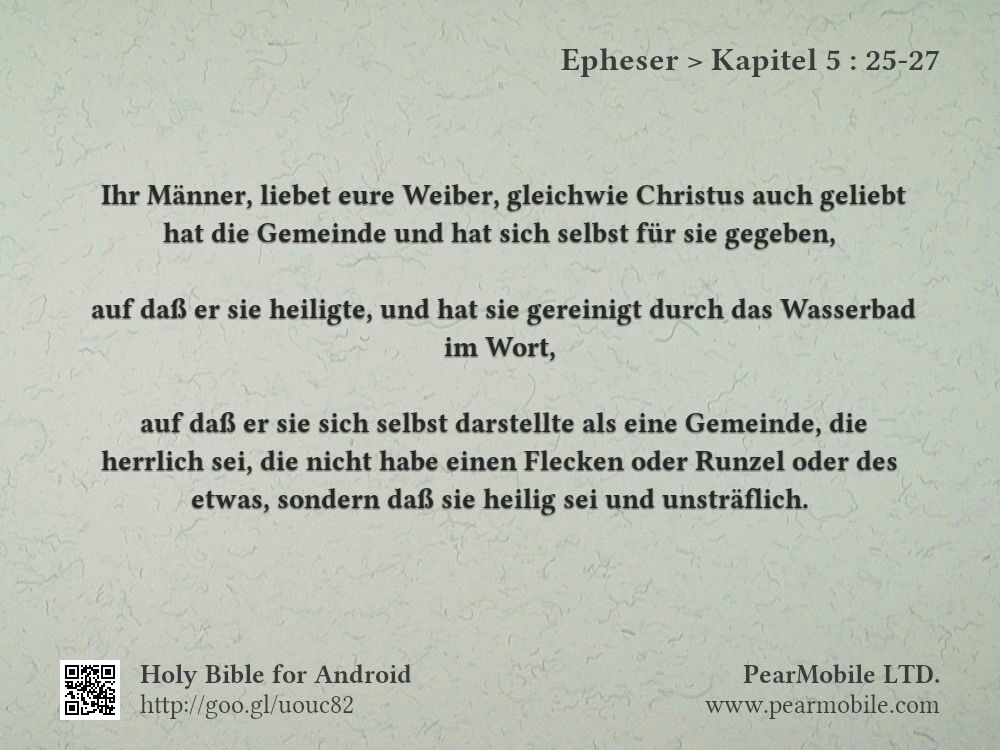 Epheser, Kapitel 5:25-27